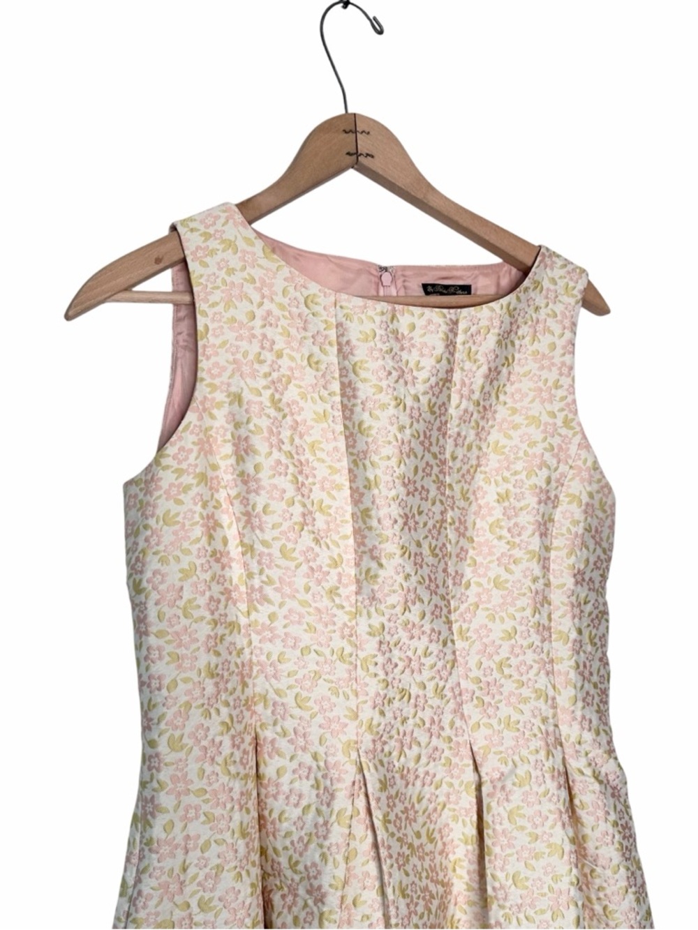 Brooks Brothers A-Line Floral Brocade Sleeveless Knee Length Dress Size 10 - Picture 3 of 10